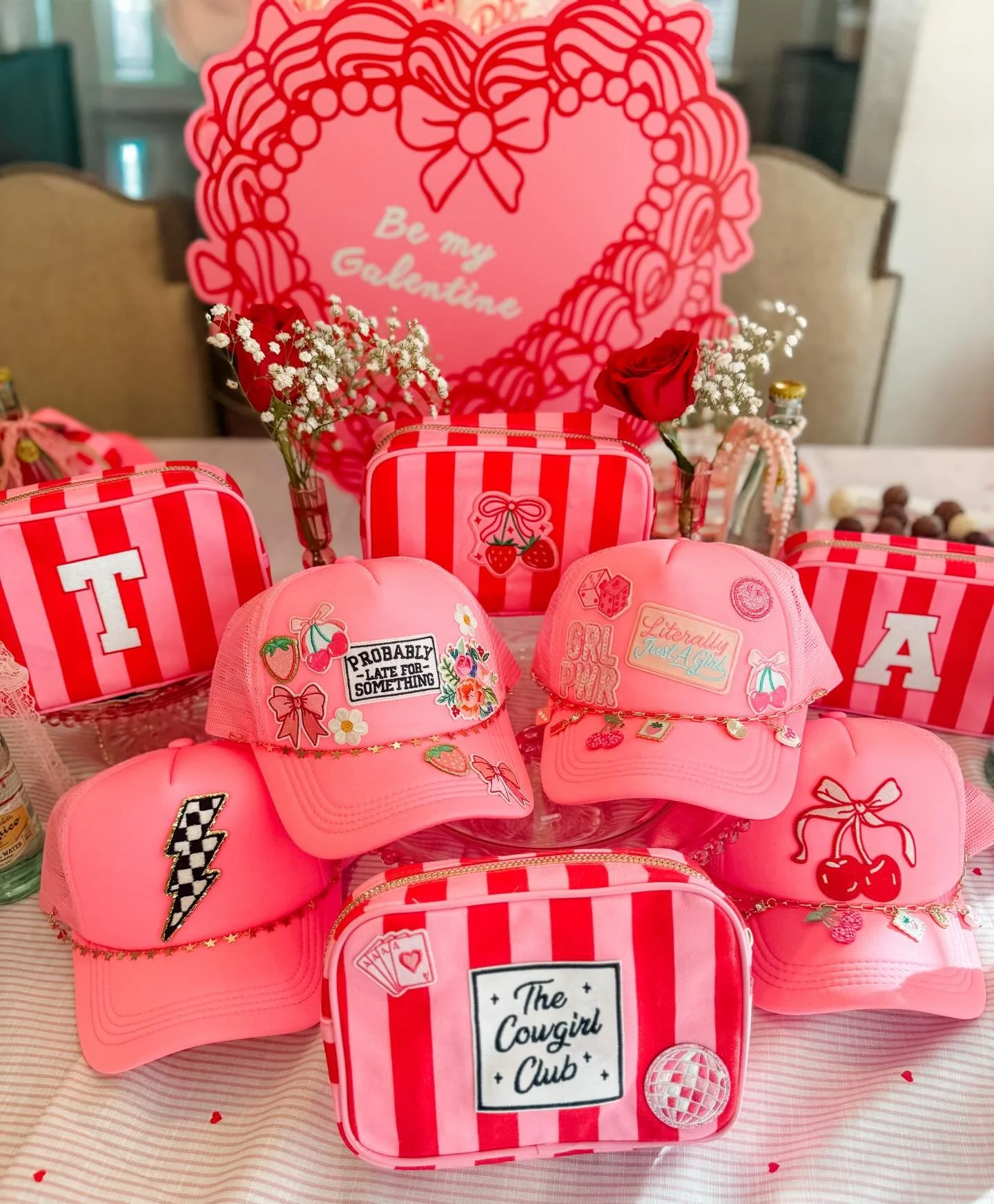 Cherries + Lace Ribbon + Espresso Martinis.
Obsessed is an understatement 🍒🎀☕️🍸✨ #galentinesday #eventplanner #dallas #partyplanning #pink