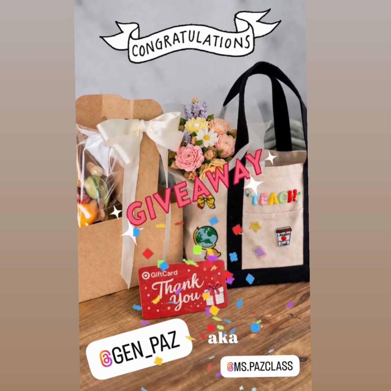 CONGRATULATIONS TO OUR GIVEAWAY WINNER!! 
🎉🍎✨🍯 @gen_paz aka @ms.pazclass 🎉✏️📓💗 Our winner was nominated by @anavmendezzz 🍎If you know Ms. Paz, please leave a comment below to show your support ❤️ #giveaway #thankateacher #teacherappreciationwe