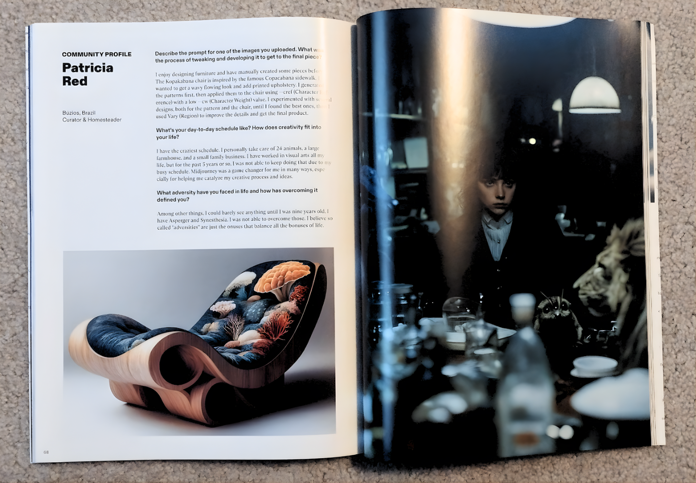 Entrevista de Patricia Coelho para a Midjourney Magazine.