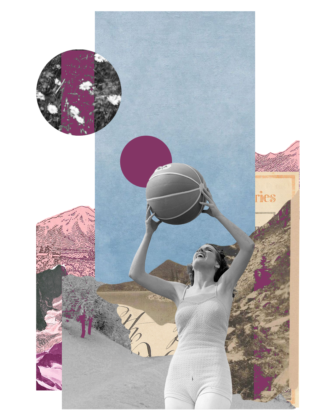 'Shoot for the Stars' Collage art by Stefanie Chew