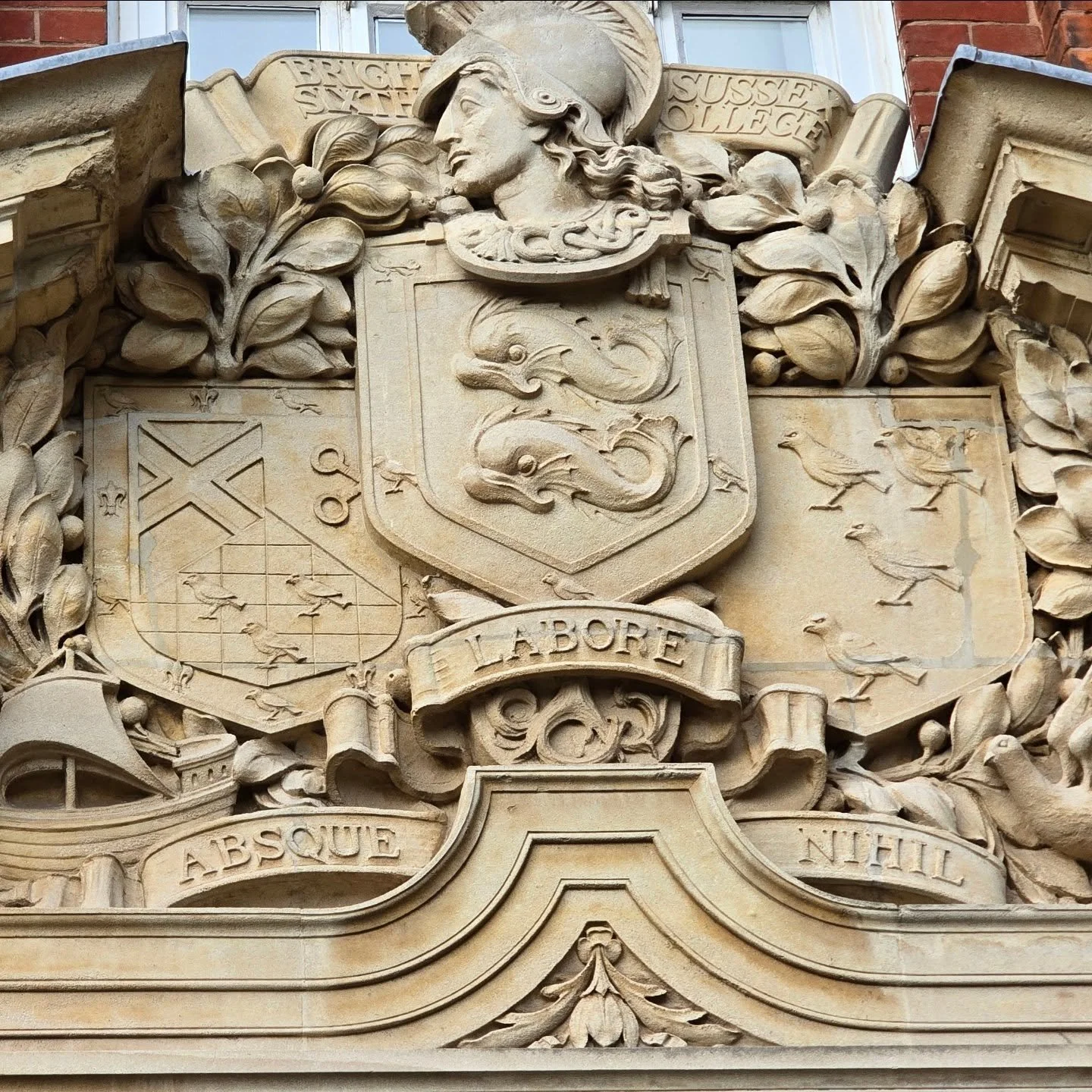 🛡 Happy New Year from BHASVIC StoryWorks! Have you ever noticed the school motto, and the coats of arms of Brighton, Hove and Sussex above the door? Discover this and more at www.bhasvicfestival.co.uk