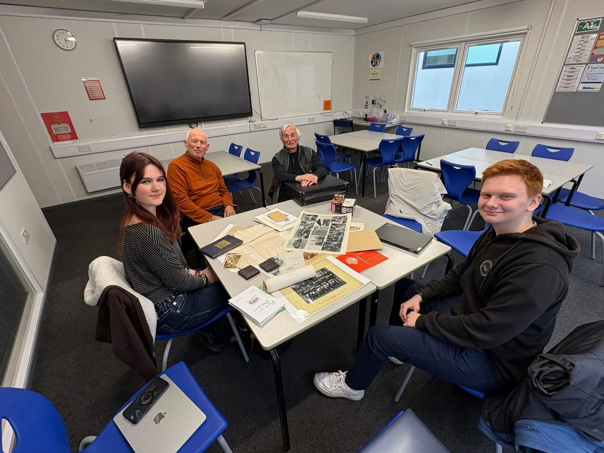 📰 Our latest blog update post is out now! The post features our meeting with the Past and Present 'Old Boys', pictured here. It also also confirms some of our guest speakers, including former student and historian Geoffrey Mead. To read the full upd