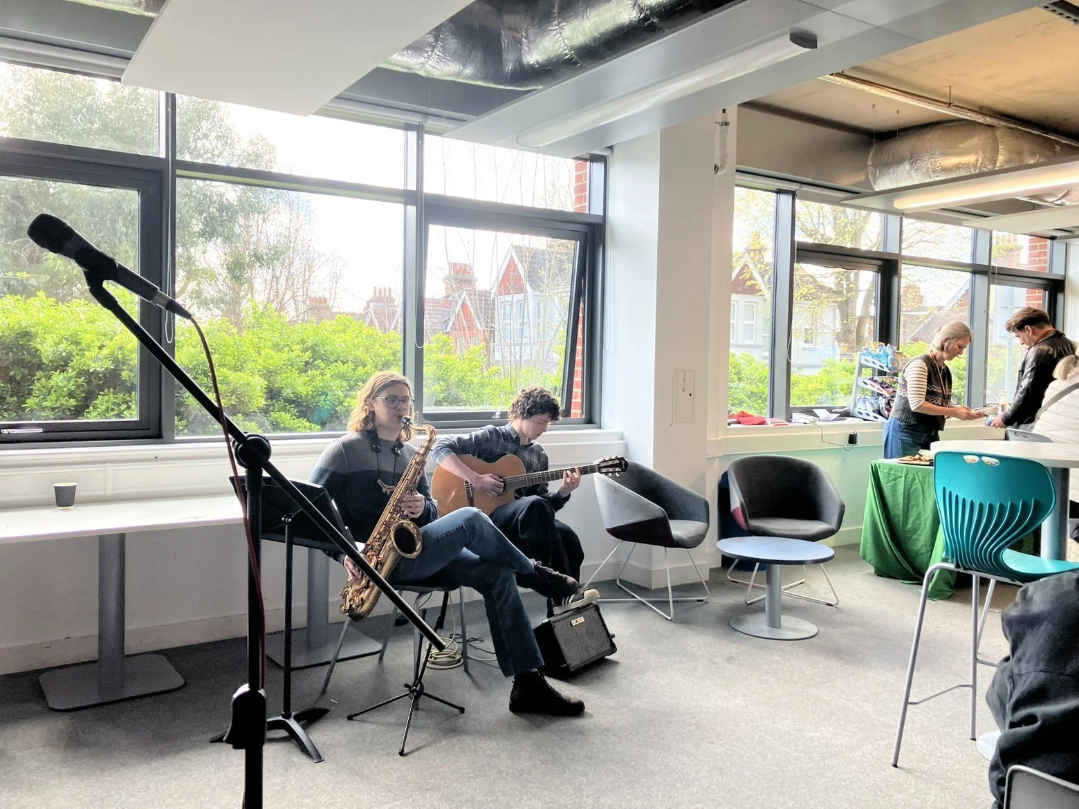 Live jazz music in the Elms Cafe