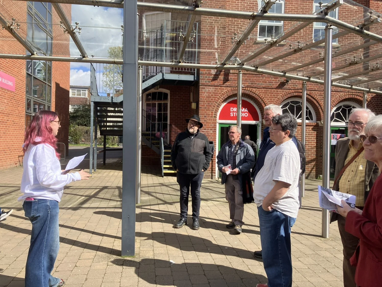 Visitors are led by one of our tour guides on the Past &amp; Present Tour