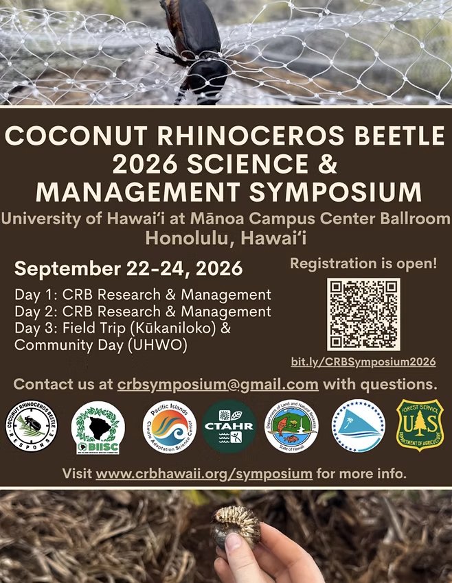 CRB Science and Management Symposium Sept 22-24 at UH Manoa
