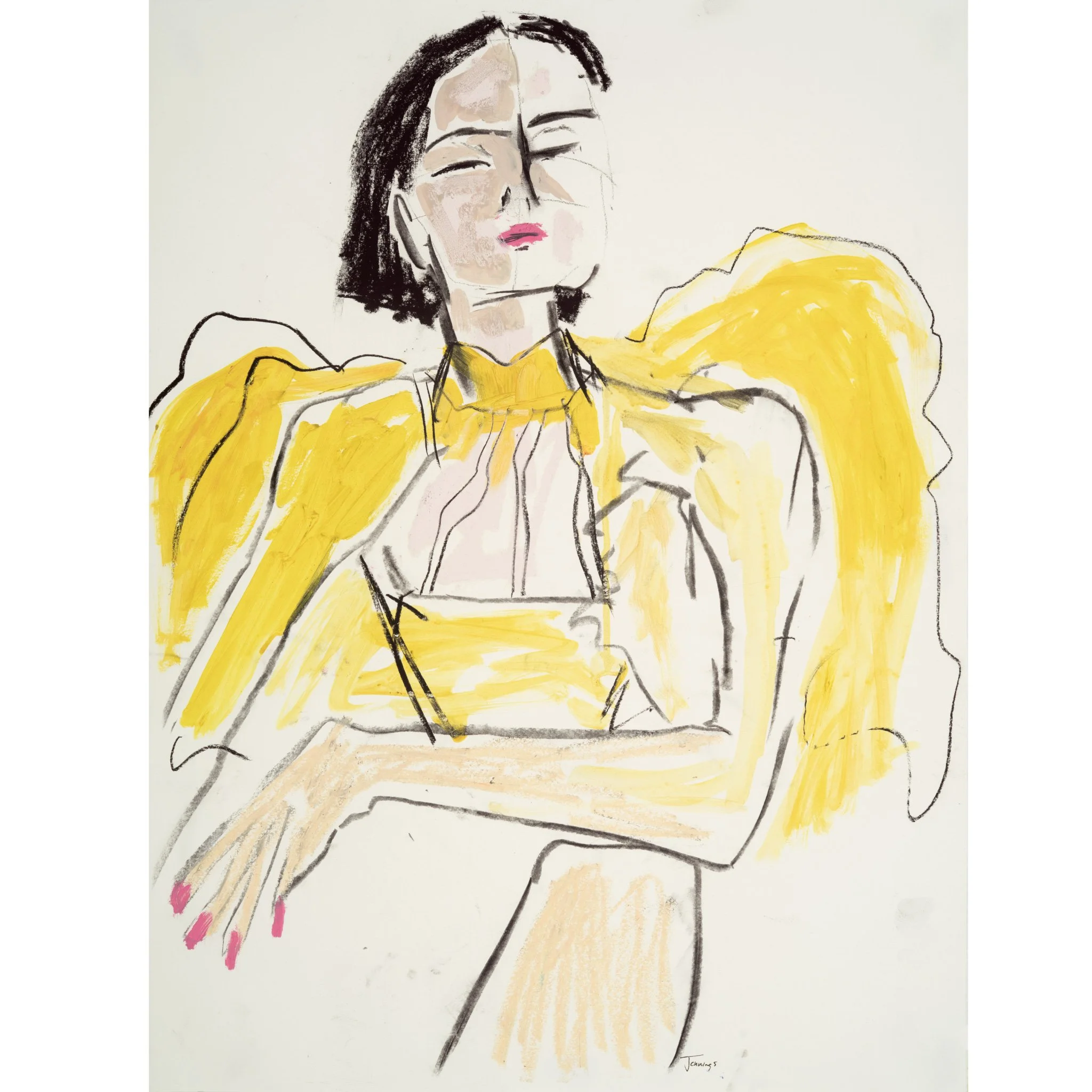 Girl With Wings Cream backround