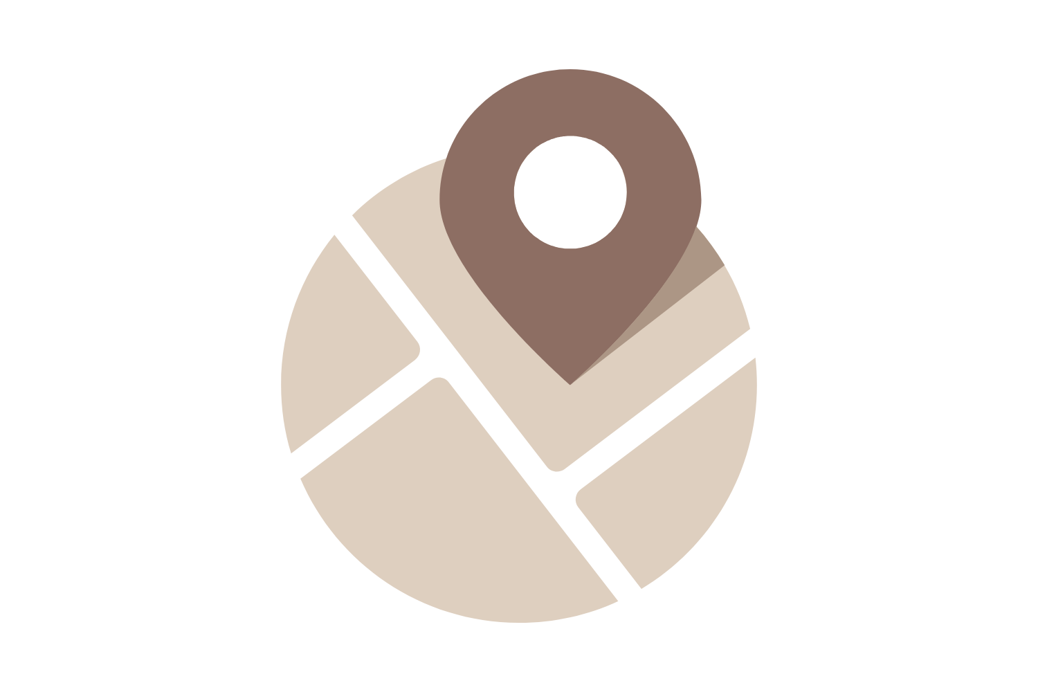 Icon of a map with a location pin