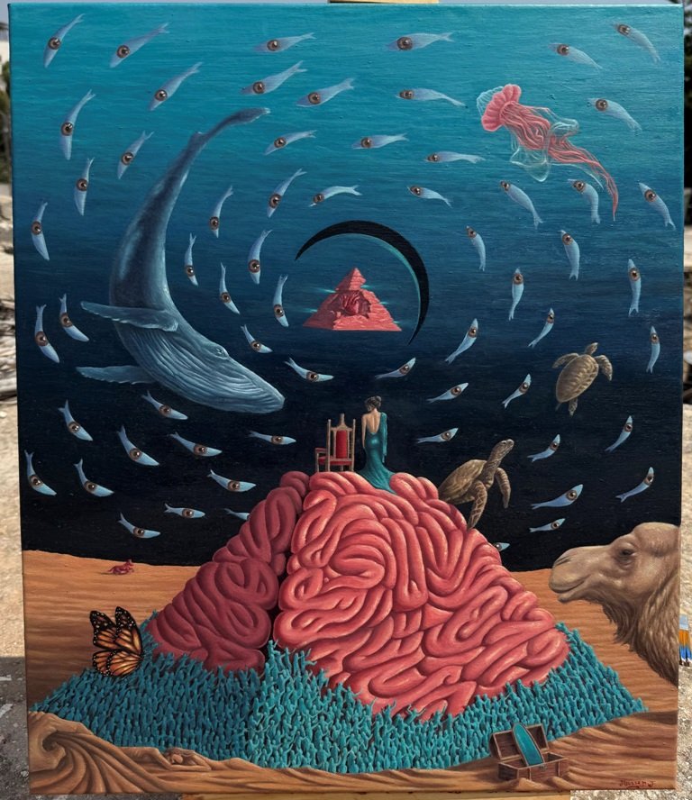 surrealistic painting by Houssam Mahmoud Gebara