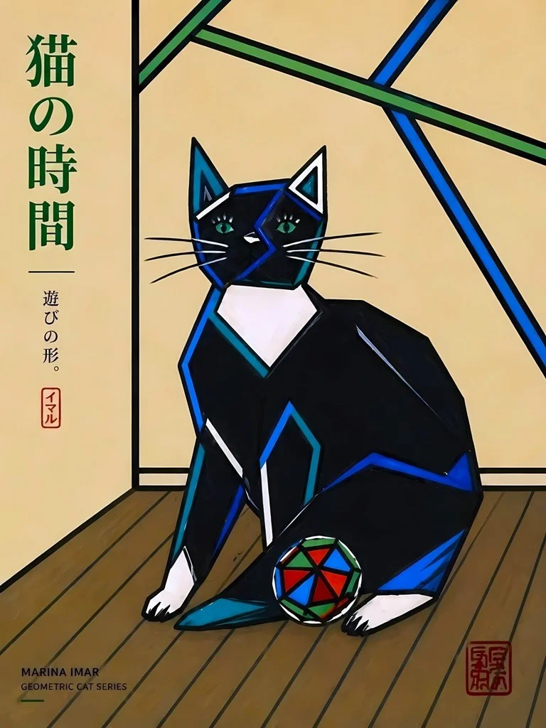 Geometric_Cat - artist Marina_Imar