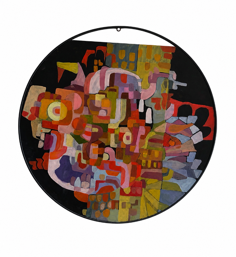 AbstractArt _ Melissa Friendlich_artist - round painting
