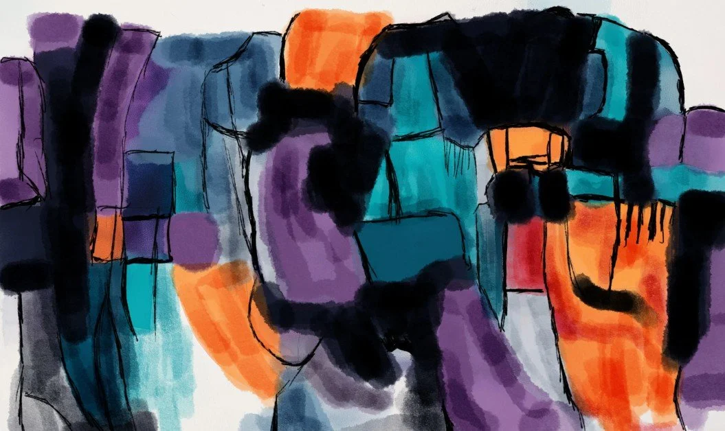 MIDNIGHT-SURGE watercolor by Phillip J Gordon