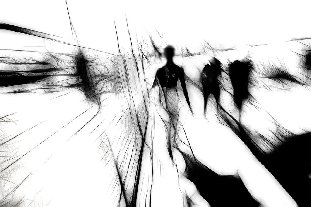 black and white abstract photo