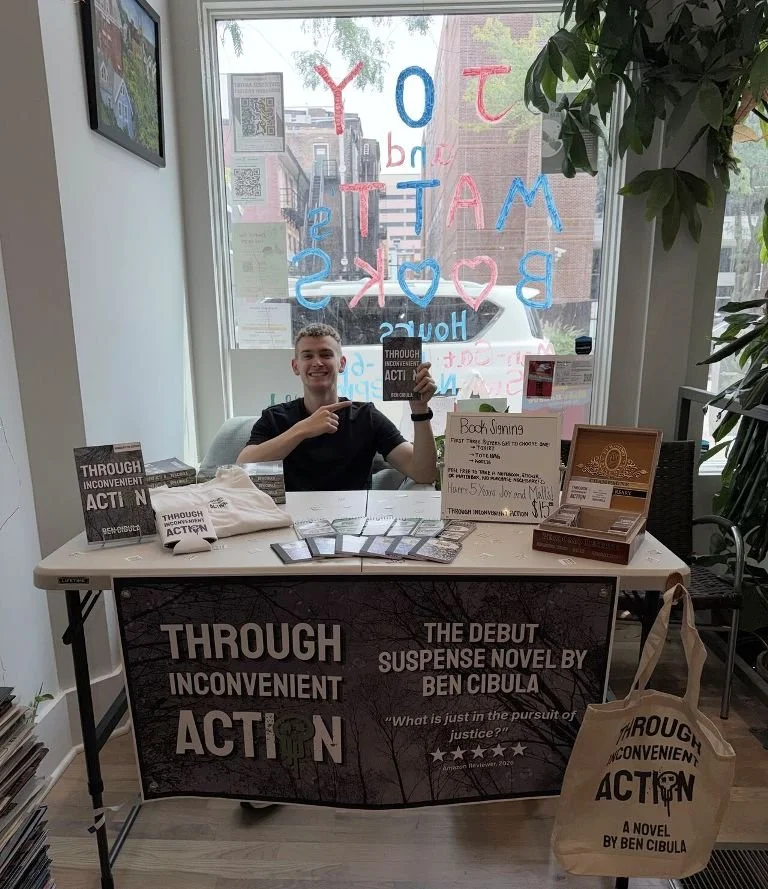 Author Ben Cibula at a book signing
