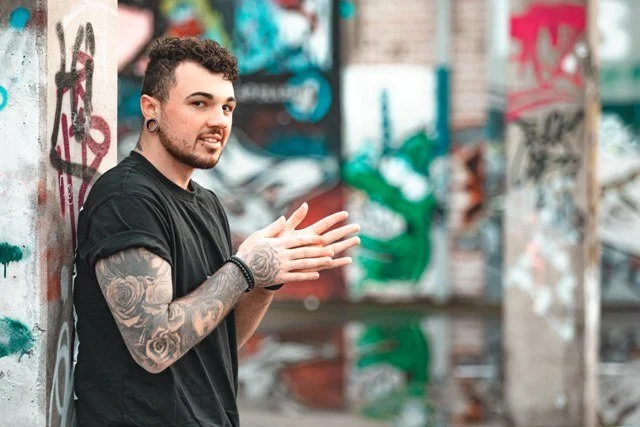man's portrait in abandoned building - by Marc Wayne Schechtel