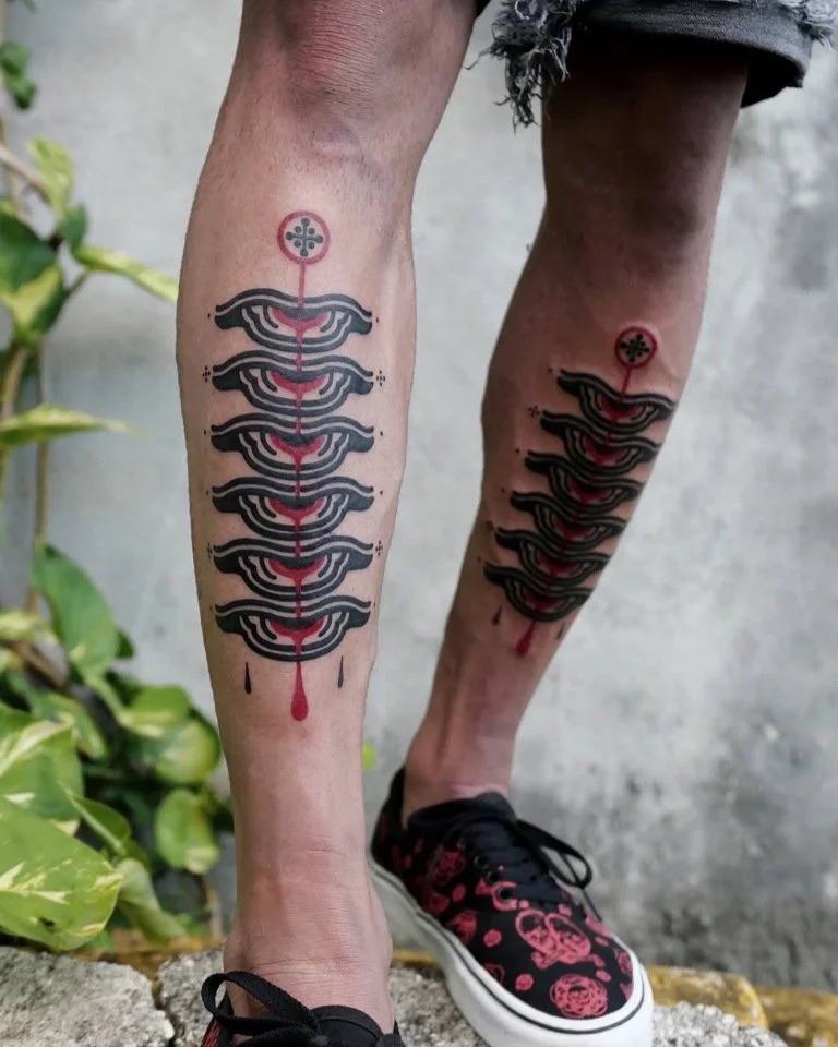 Tattoo Artist - AnEcho - tattoos on shins