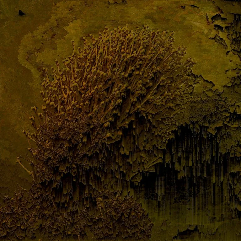 Charles Jawor Artist - bones growing - like a shrub - Digital Surrealism