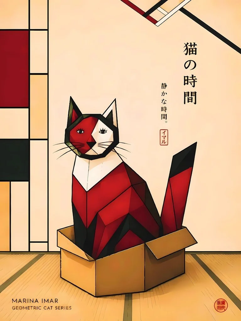 Geometric_Cat - artist Marina_Imar