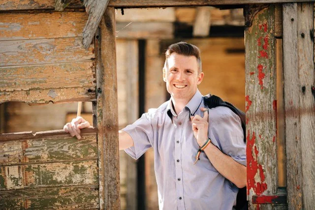 man's portrait in abandoned building - Marc Wayne Schechtel photographer