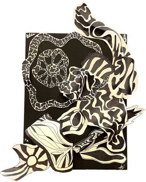 Adil Mukhi  artist - Layers Of Perception A mixed media artwork exploring how layers of color and texture influence perception.