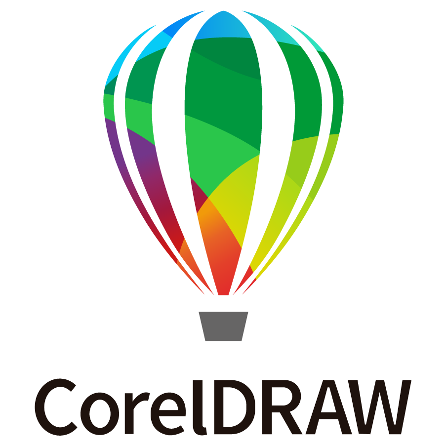 png logo for CorelDraw - colorful balloon logo with CorelDRAW text under