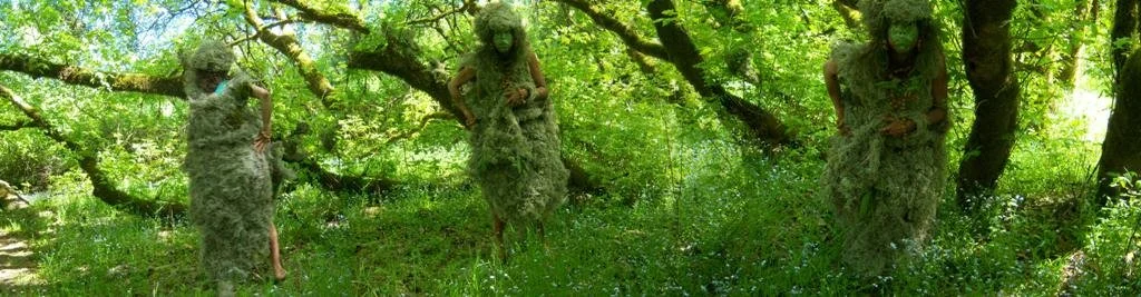 people covered in moss