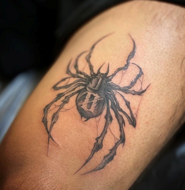 Bryant Howerton - Tattoo Artist - spider tattoo