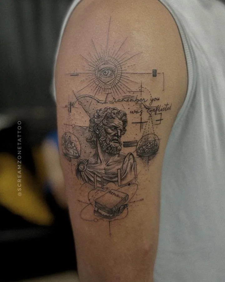 black and gray tattoo