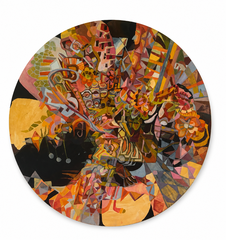 AbstractArt _ Melissa Friendlich_artist - round painting