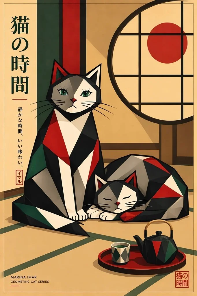 Geometric_Cat - artist Marina_Imar_