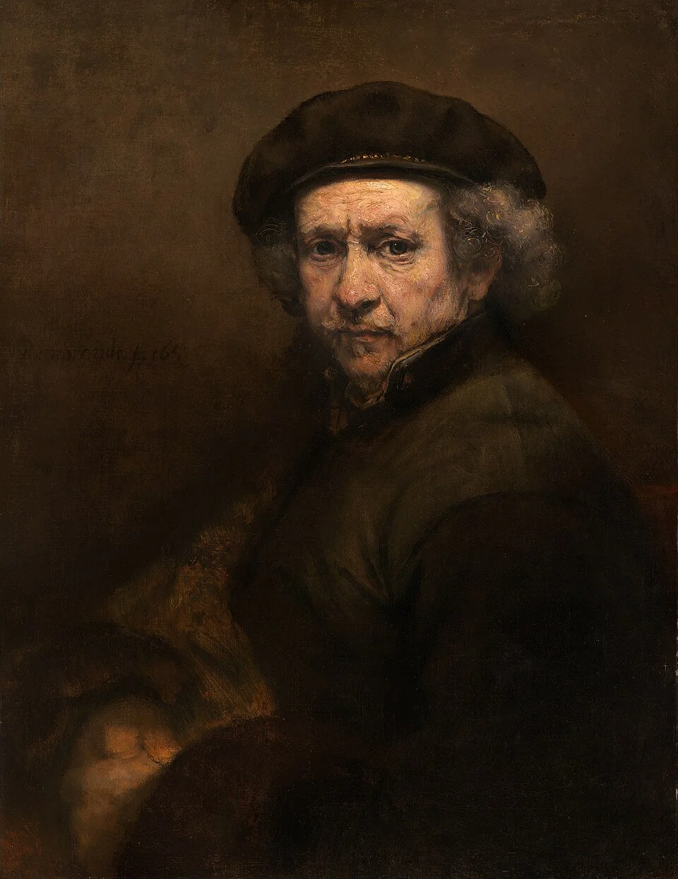 Self-Portrait with Beret and Turned-Up Collar, 1659. National Gallery of Art, Washington, D.C.
