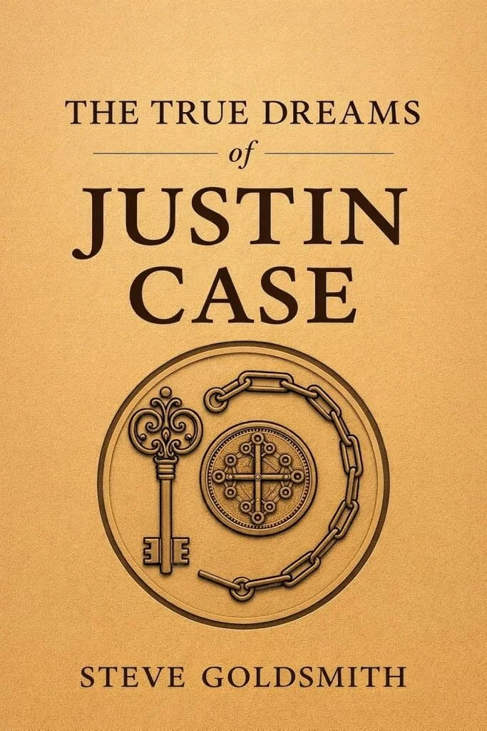 book cover - The True Dreams of Justin Case by Steve Goldsmith