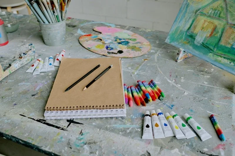 messy creative space