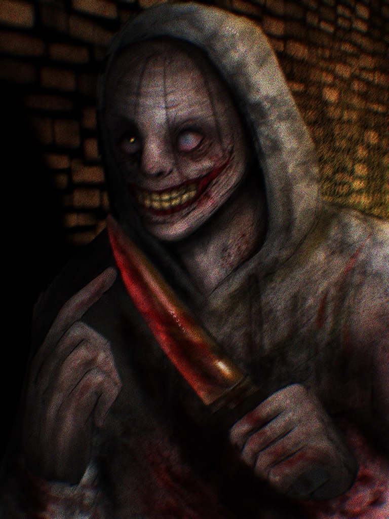 Jeff-the-killer-Artist-Rendyl-James-Lazala - creepy art - killer with knife