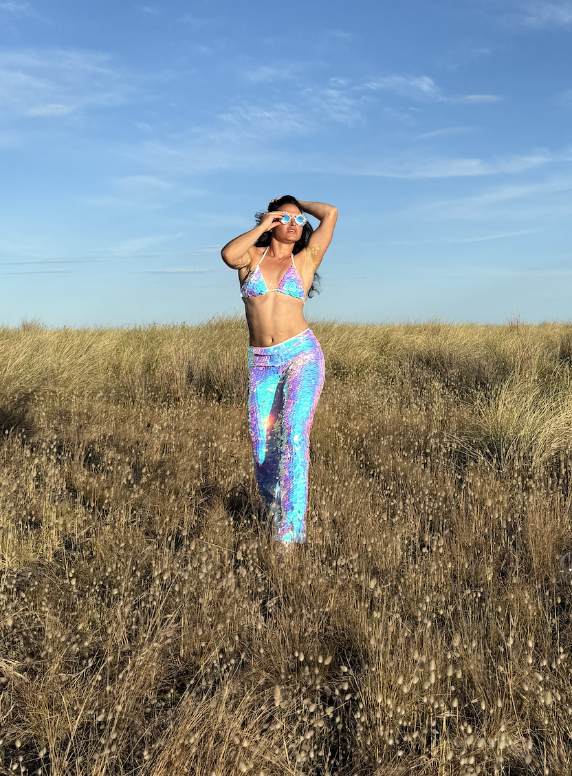 Nova Sequin bikini top festival wear