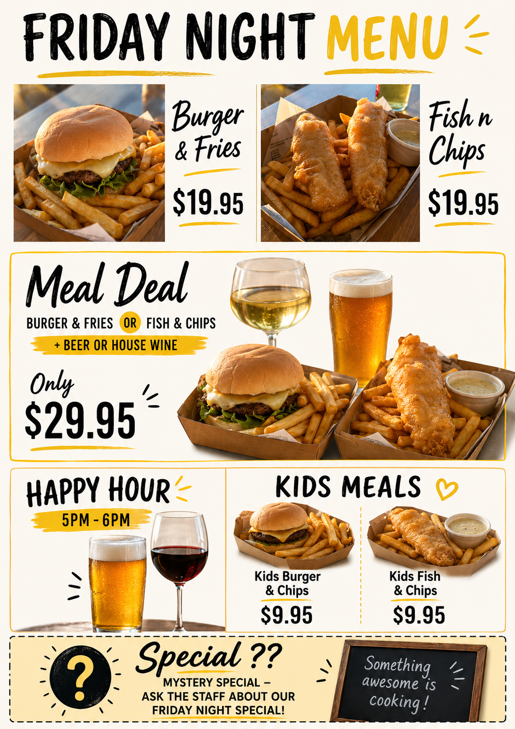 Friday Night Menu