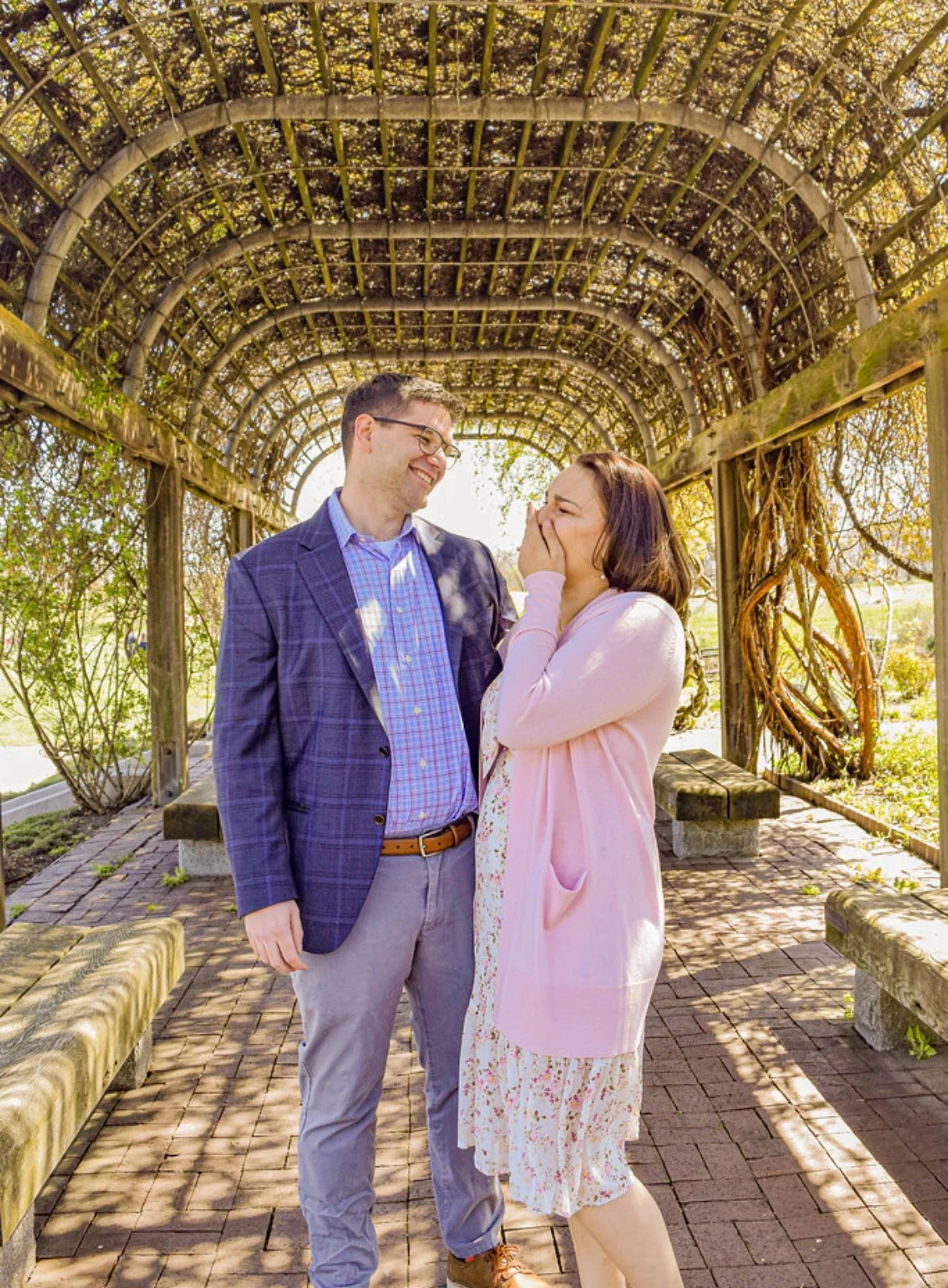Engagement at D.C. Arboretum. 