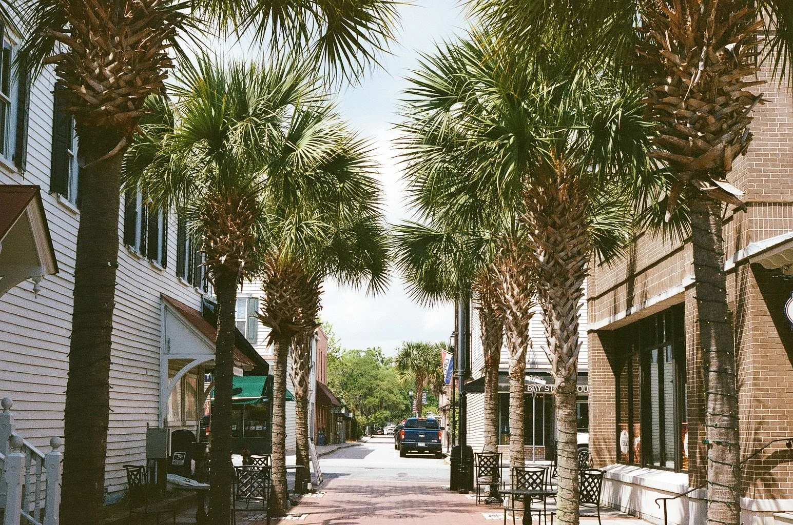 Sunny street, Beaufort, SC.