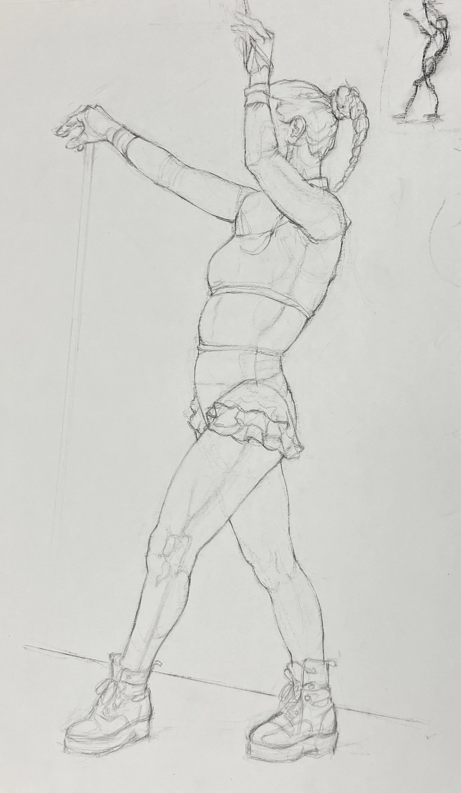 "Contour Study III", 18"x24", Charcoal on Paper