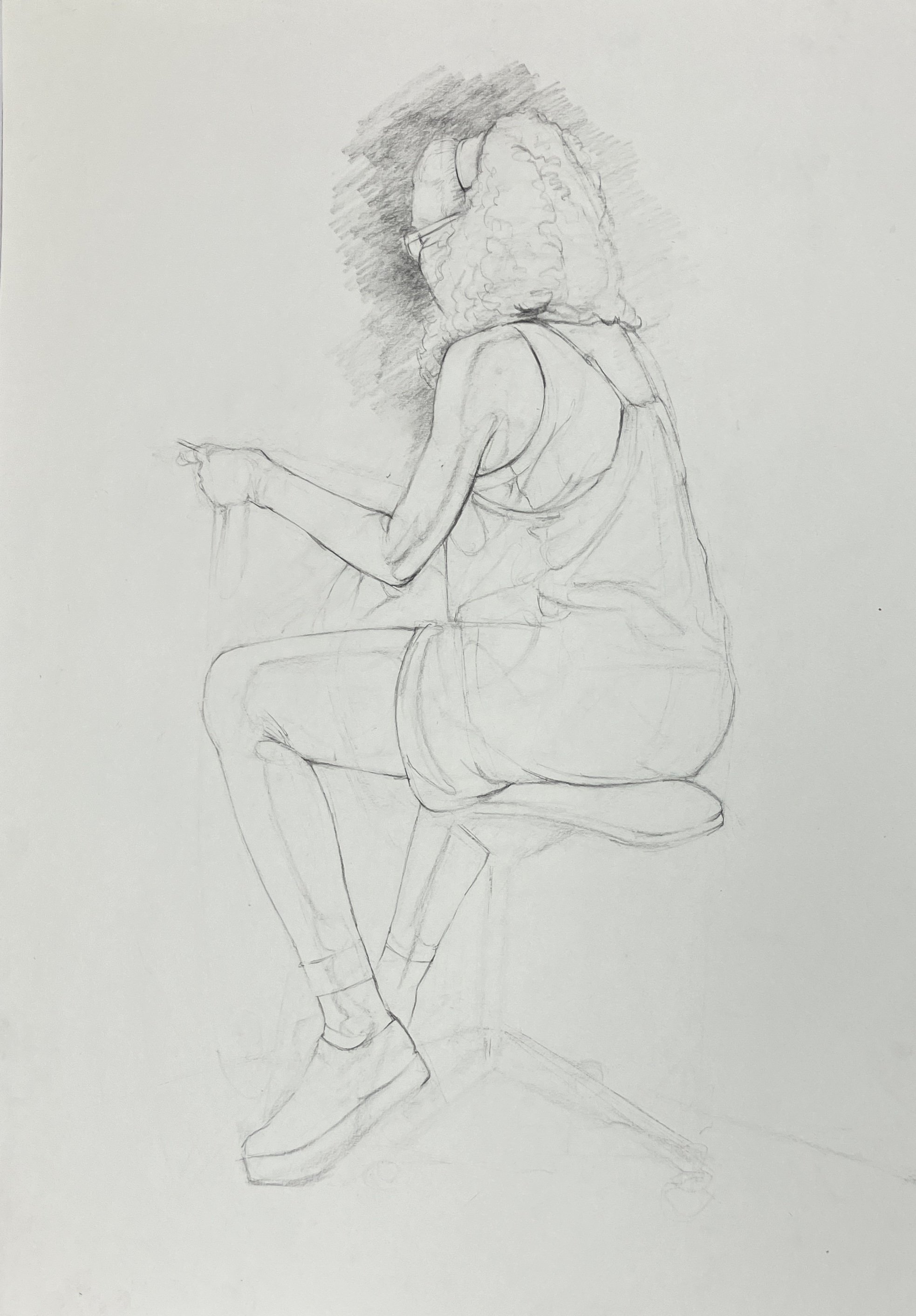 "Contour Study II", 18"x24", Charcoal on Paper