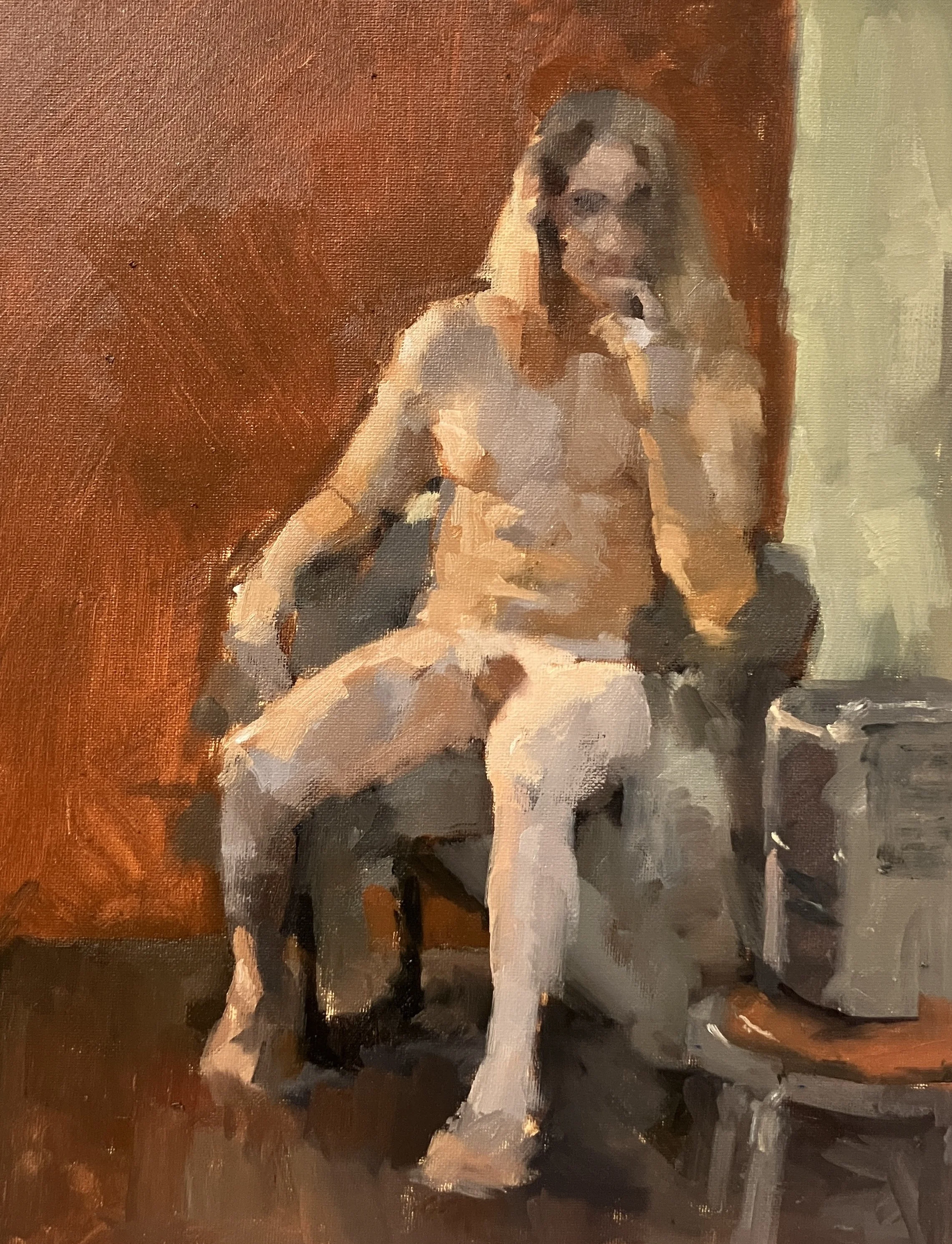 "Tyler Painting I", 9"x12", Oil on Panel