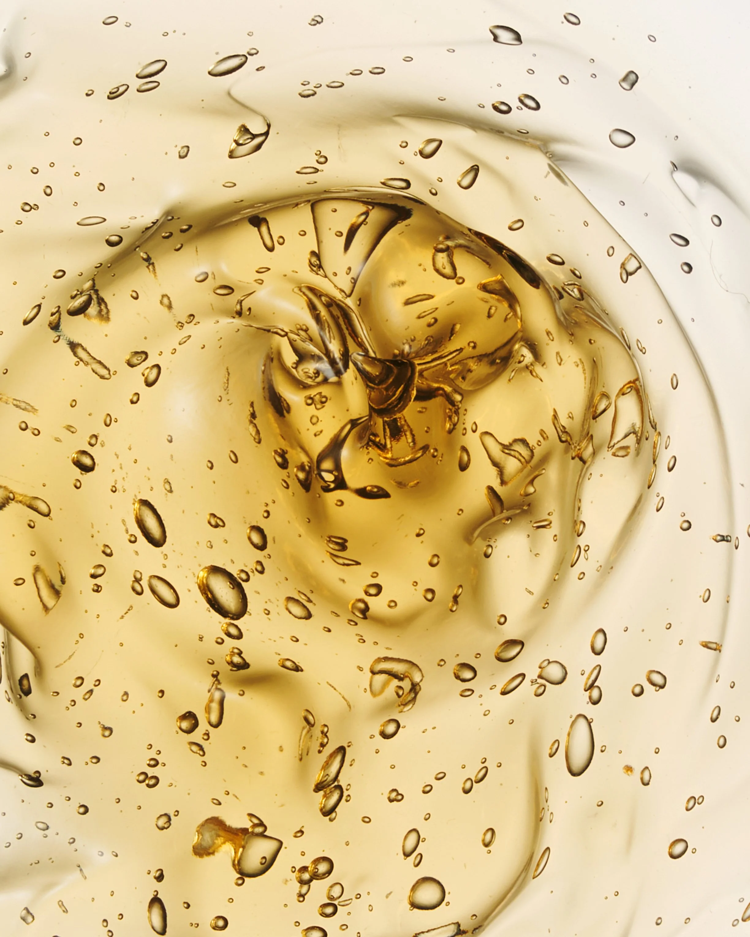 Close-up of a beauty product serum texture
