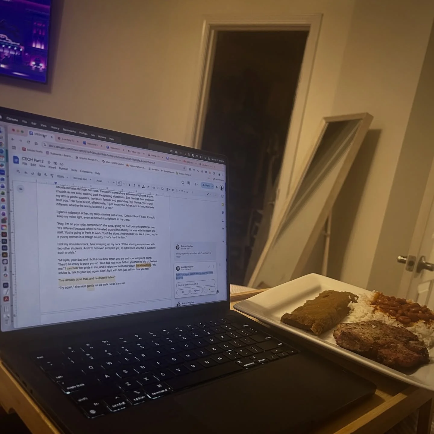 When I&rsquo;m writing Puerto Rican characters, I don&rsquo;t just hear their voices, I taste the culture. Tradition, comfort, and a little food-inspired magic fueling tonight&rsquo;s pages. Bonus, my hubby made the food and understood the assignment