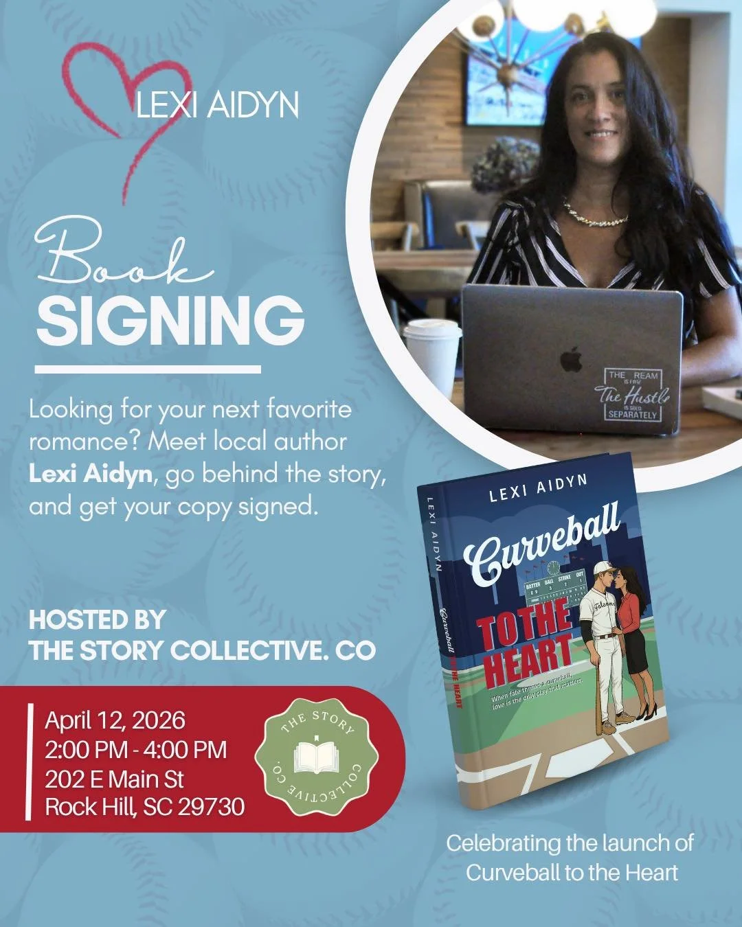 Rock Hill + Fort Mill friends&hellip; this one&rsquo;s for you.

I&rsquo;m kicking off my book tour THIS weekend at The Story Collective, and I&rsquo;d love to see you there.

📍 Rock Hill, SC
🗓 April 12
🕑 2&ndash;4 PM

Come grab a signed copy of C