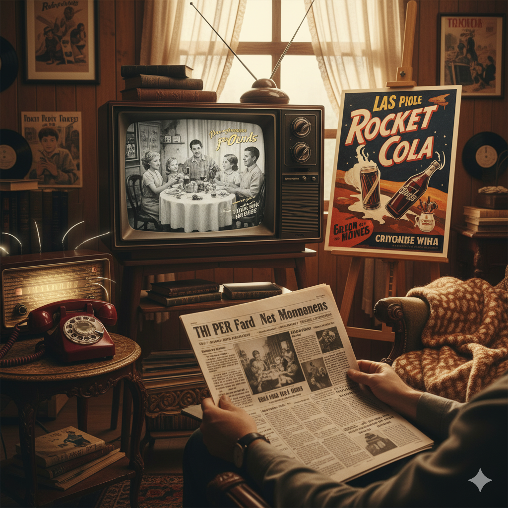 AI generated image of traditional media