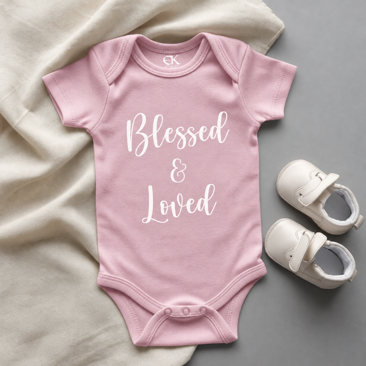 Onesie - Blessed & Loved - B&W Design v2.jpg