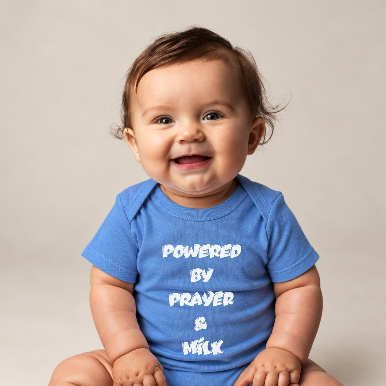 Onesie - Powered by Prayer & Milk - B&W Design v3.png