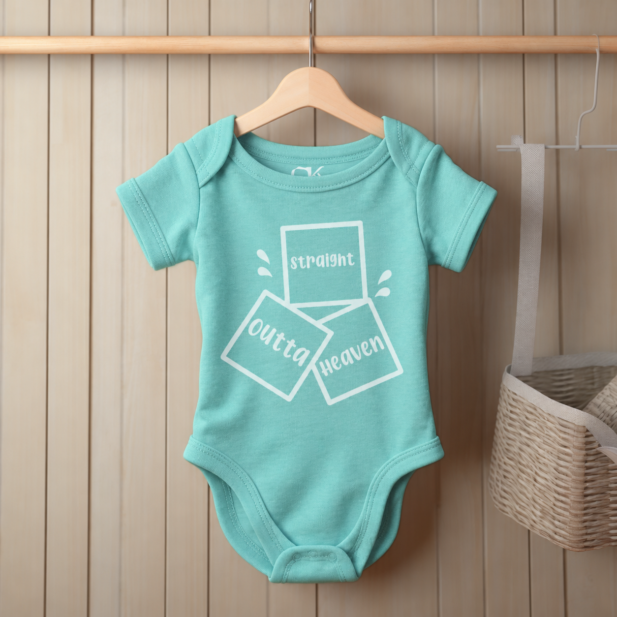 Onesie - Straight Outta Heaven - B&W Design v2.jpg