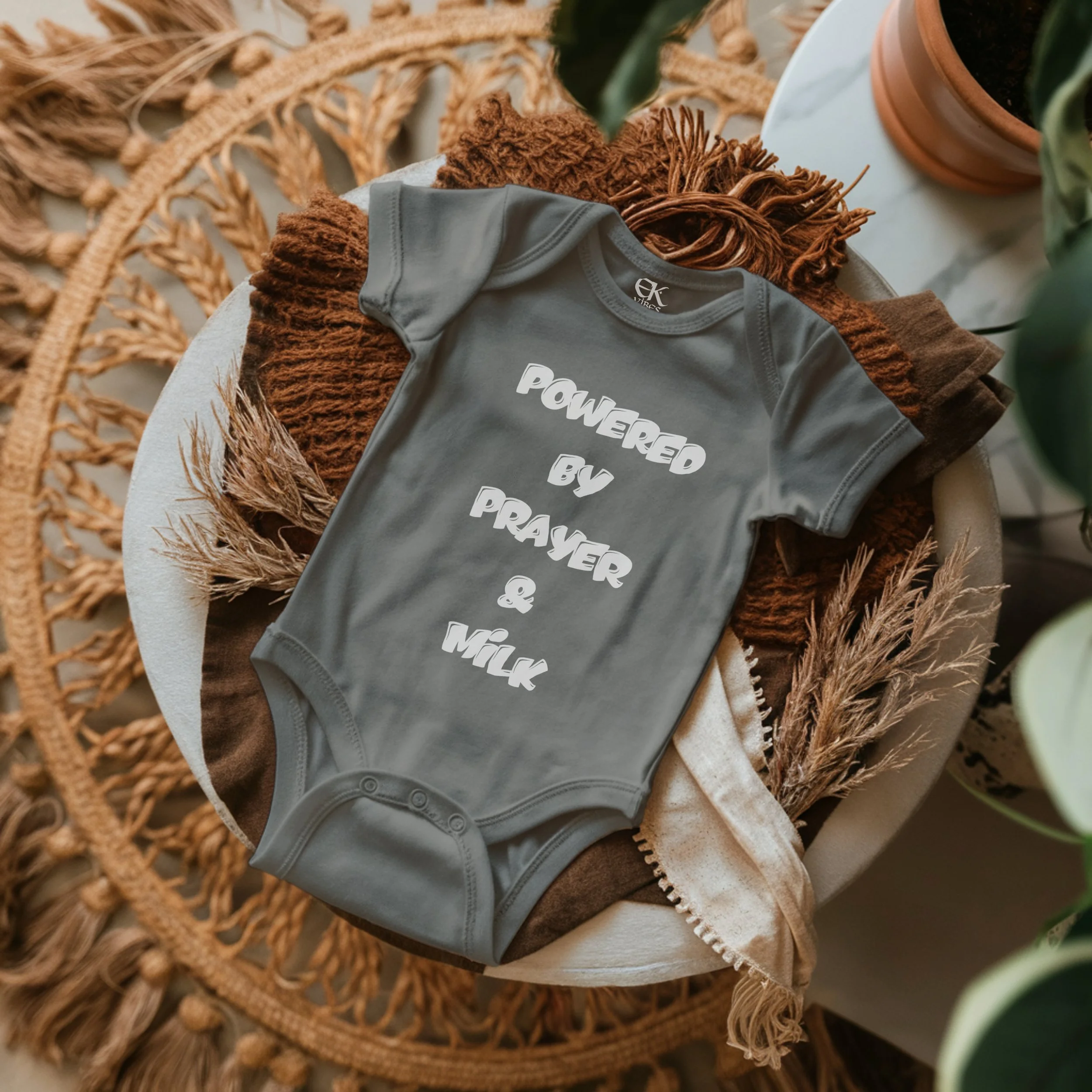 Onesie - Powered by Prayer & Milk - B&W Design v1.jpg
