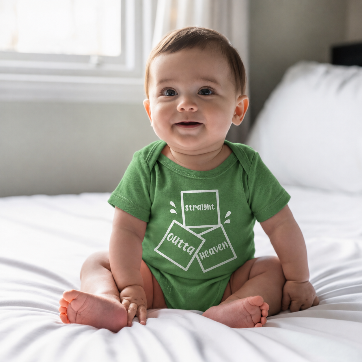 Onesie - Straight Outta Heaven - B&W Design v3.jpg