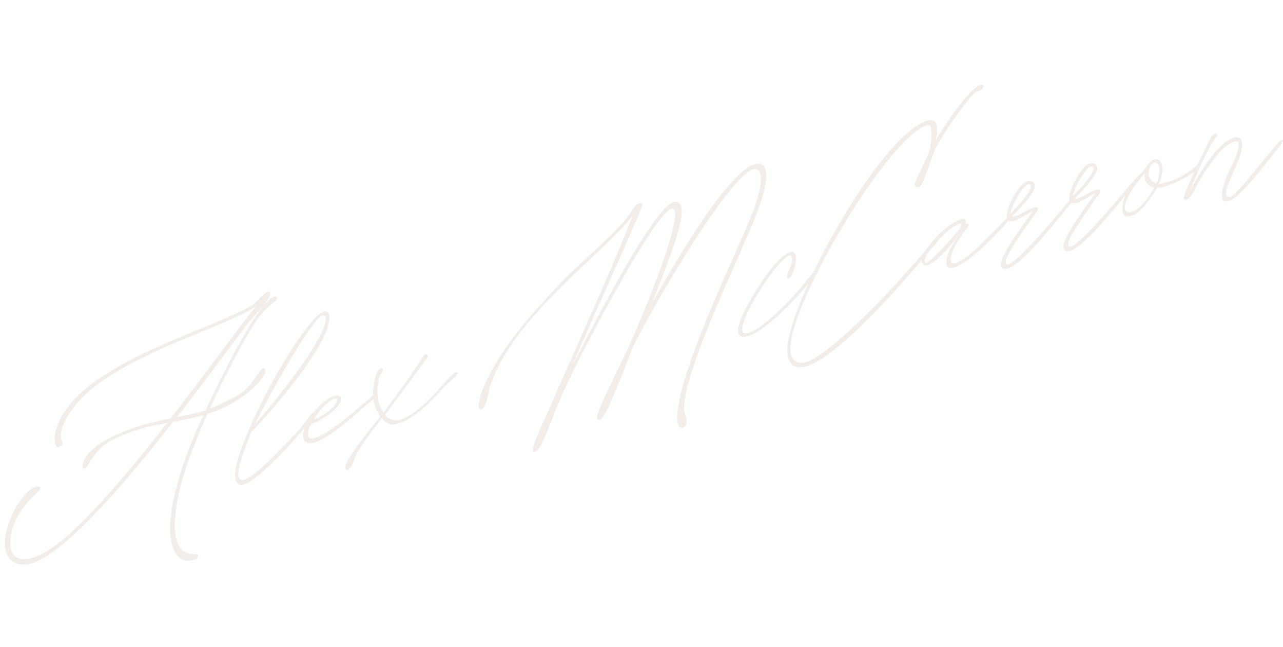 White script text reading 'Alex McCarron' on a black background.